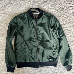 Green jacket with pockets